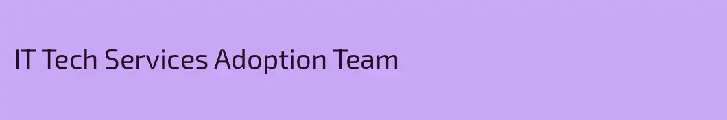 IT Tech Services Adoption Team